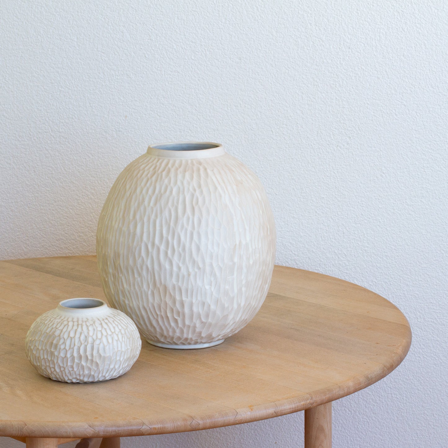 Handmade Carved Moon vase- Big