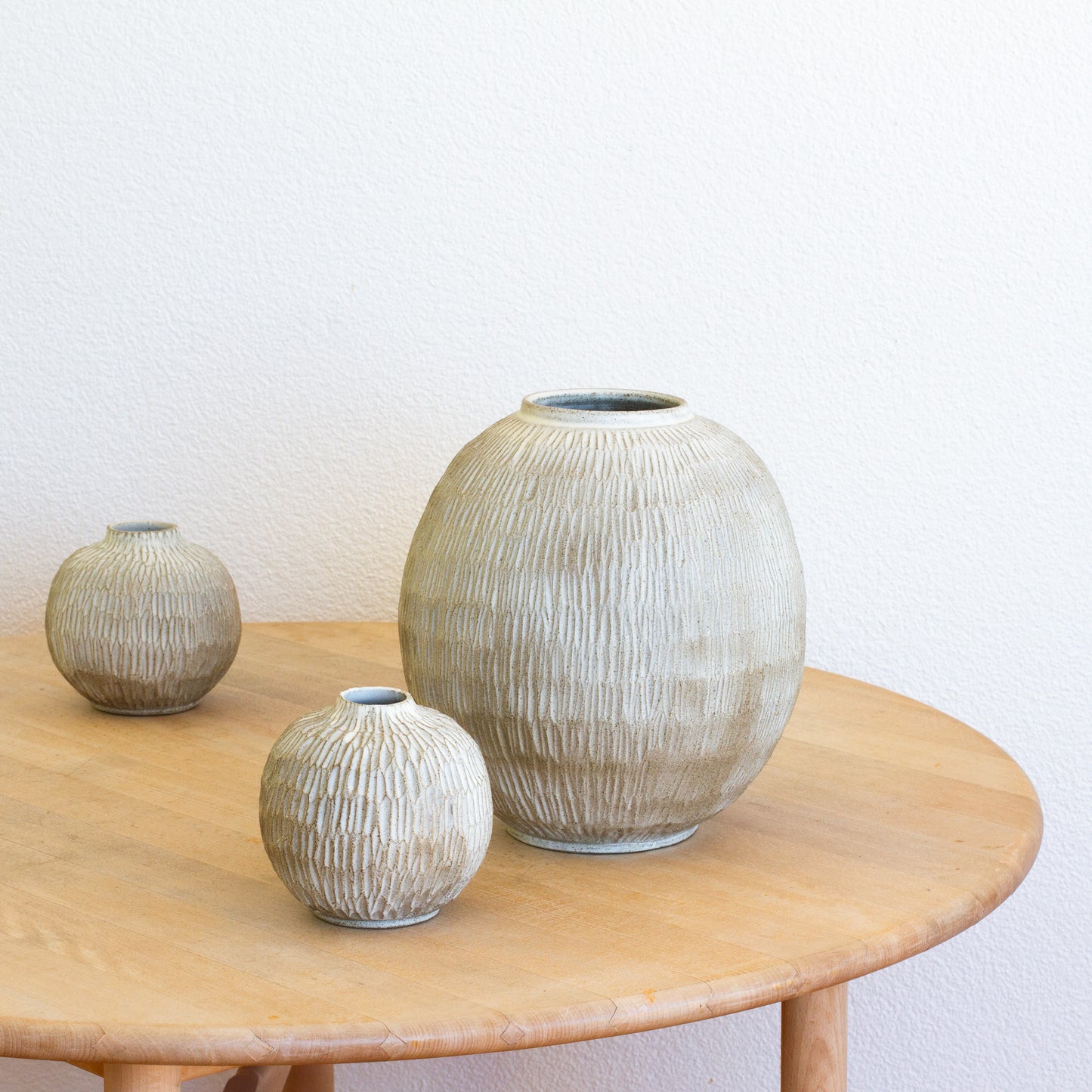 Handmade Carved Moon vase- Big