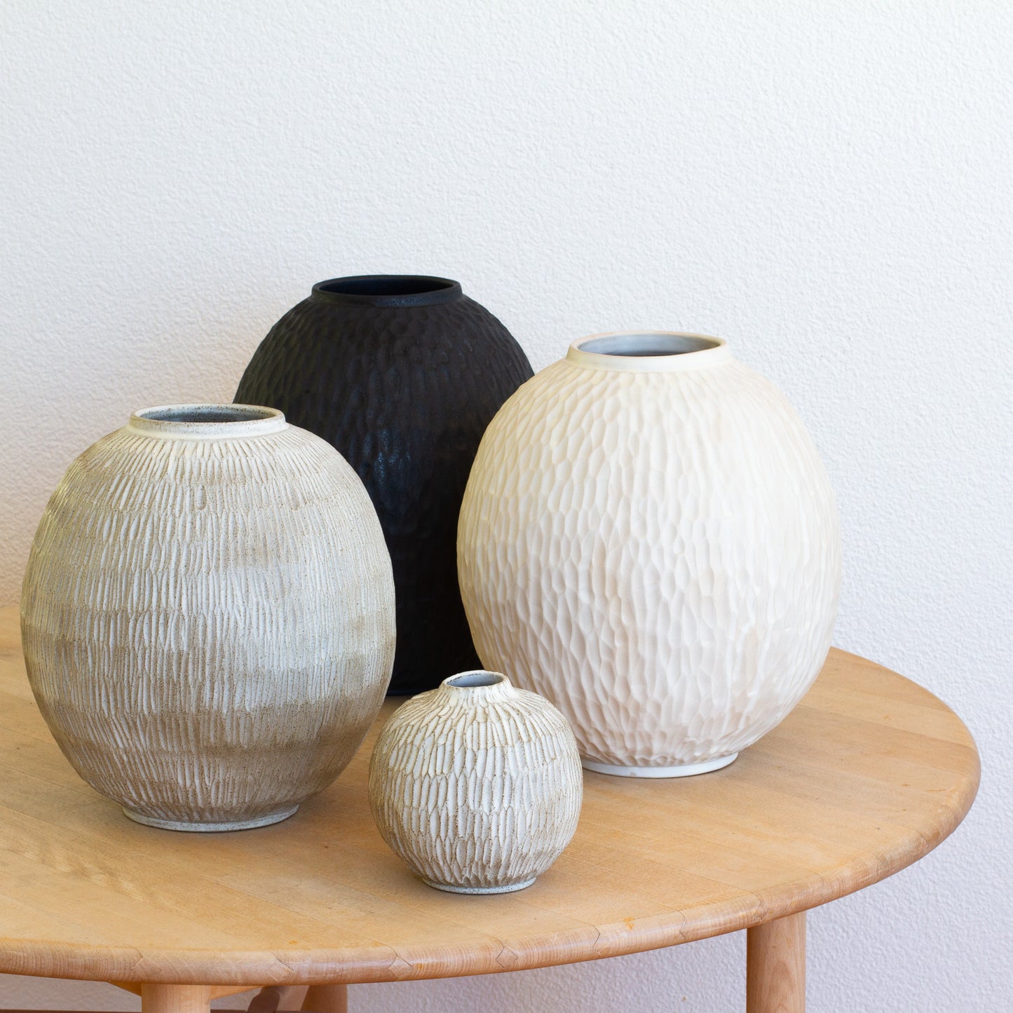 Handmade Carved Moon vase- Big