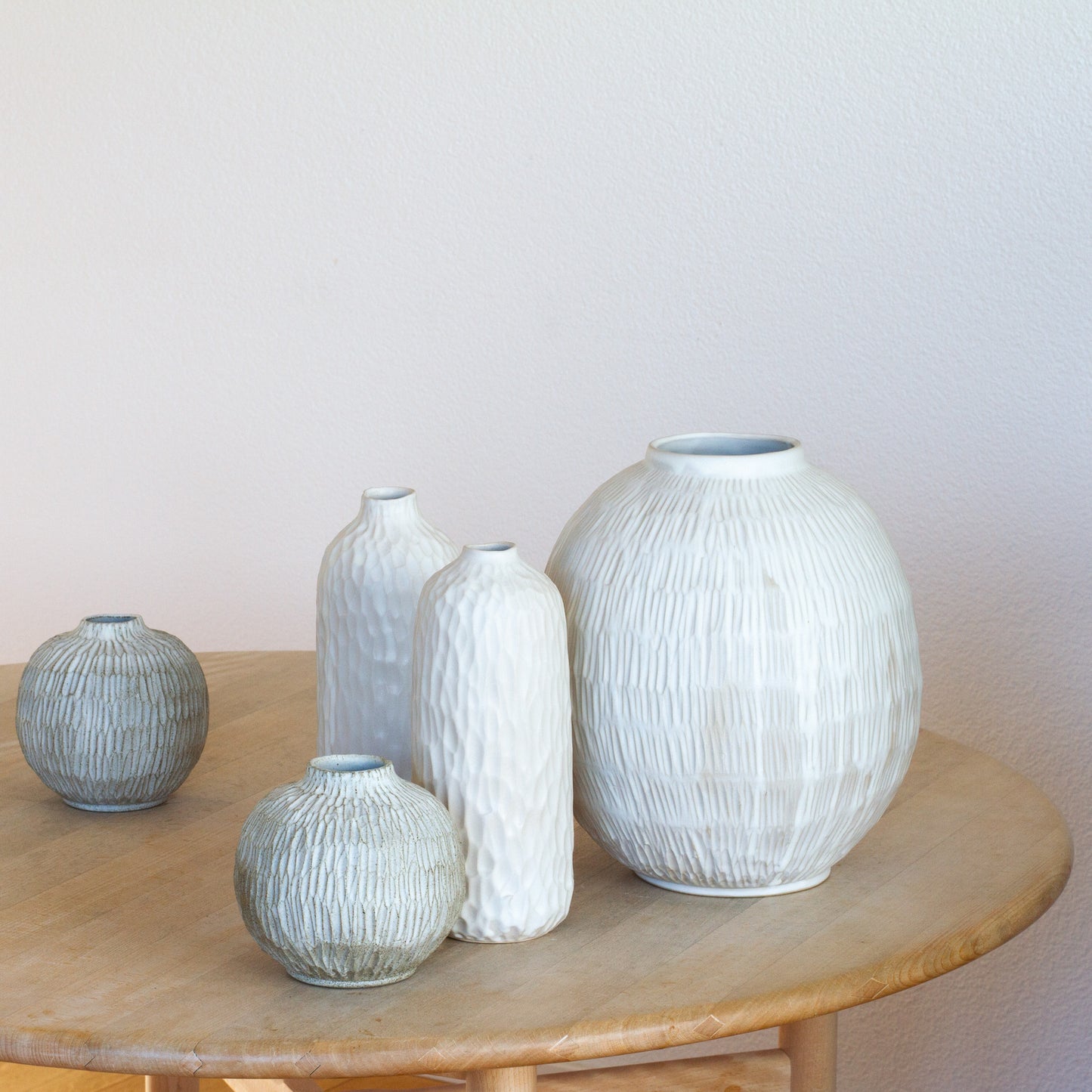 Handmade Carved Moon vase- Big