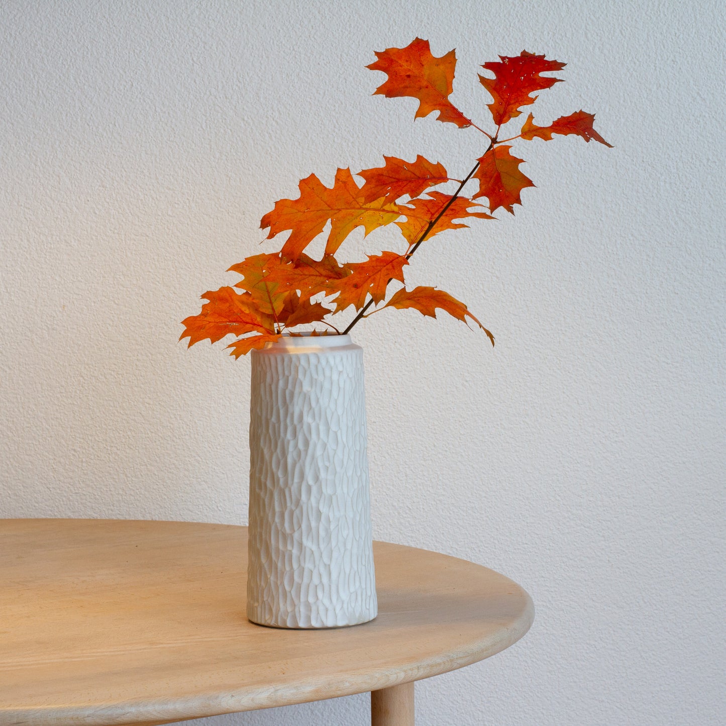 Tall Yarn Vase -Carved