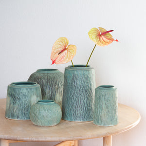Handmade Yarn Vase carved