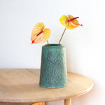 Handmade Yarn Vase carved Big