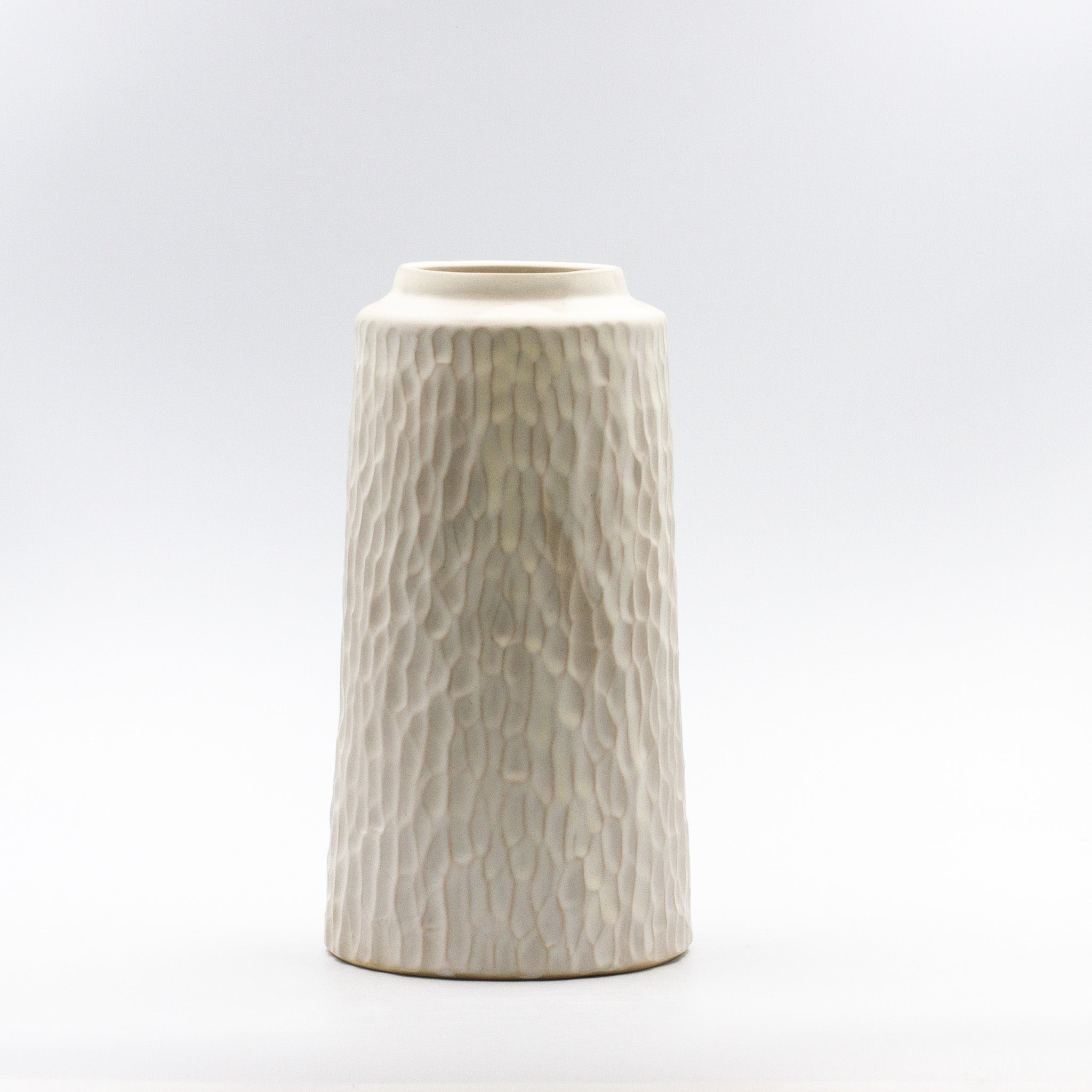 Tall Yarn Vase -Carved