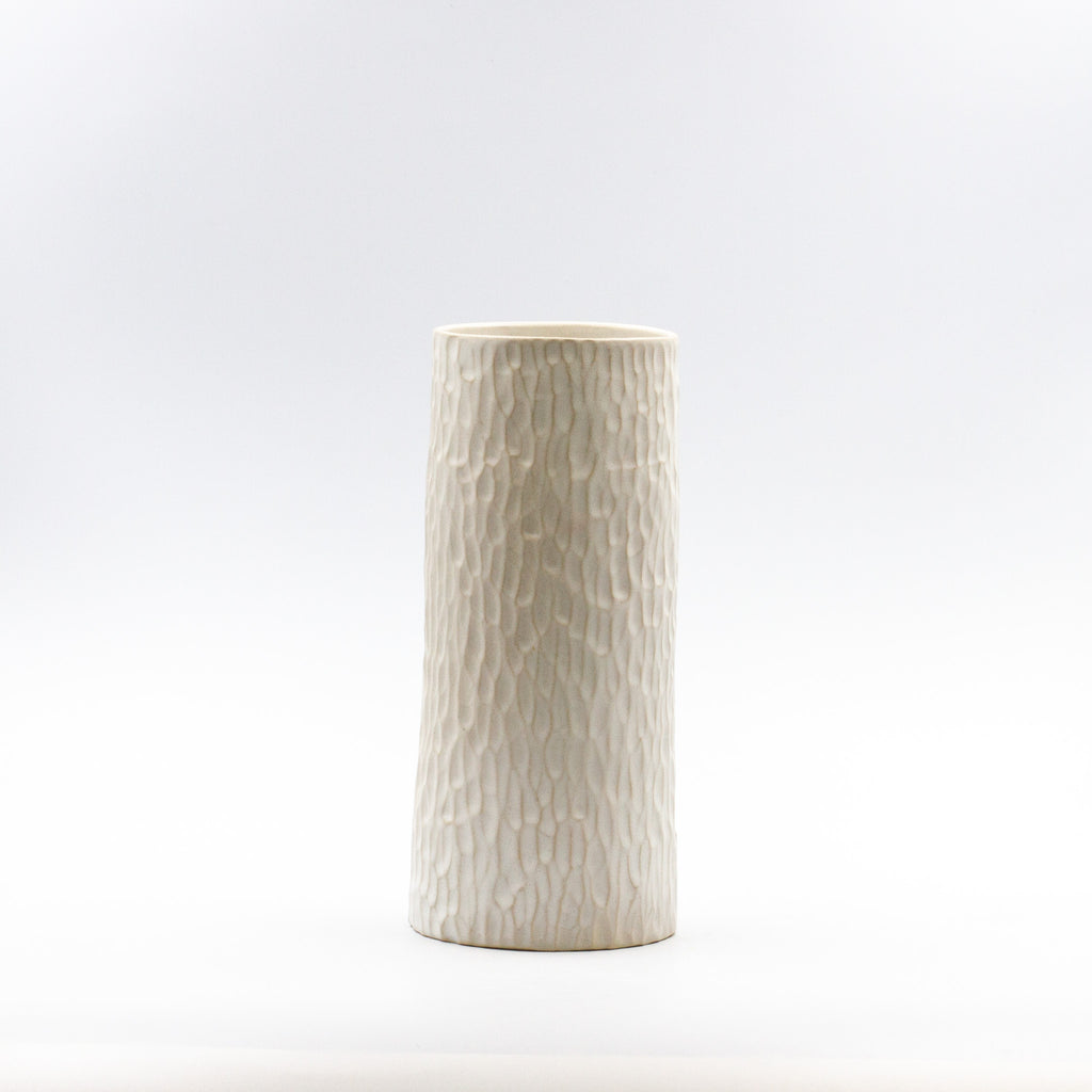 Handmade Carved  Cylinder vase