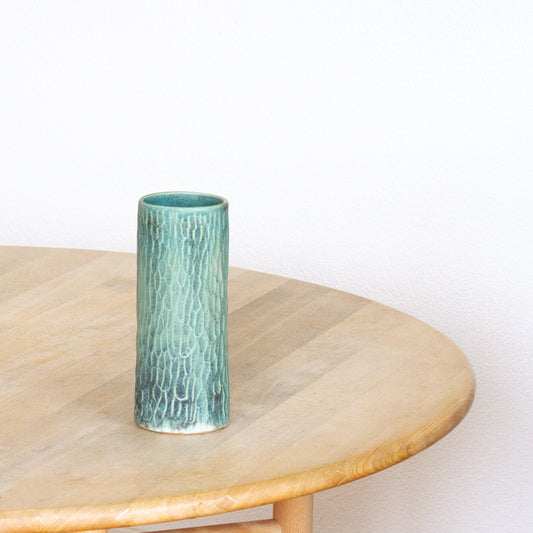 Handmade Carved Cylinder vase