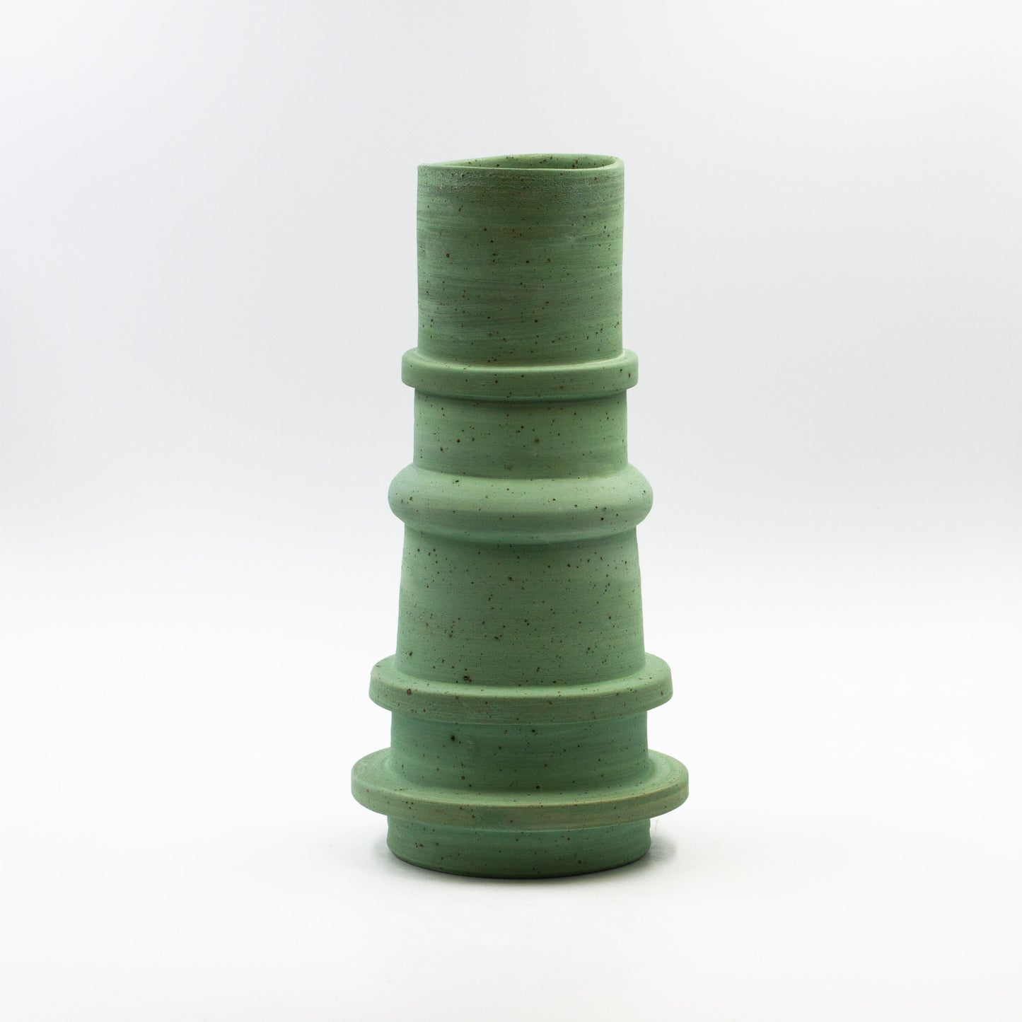 Tall Speckled Spindle Vase