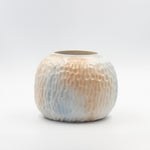 Handmade ceramic carved vase