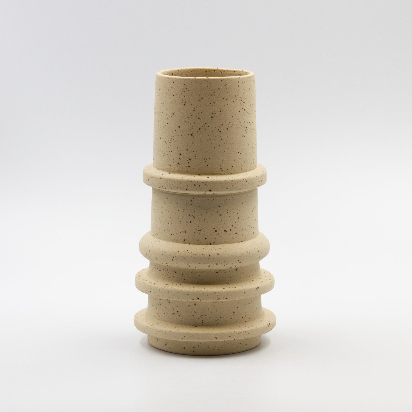 Tall Speckled Spindle Vase