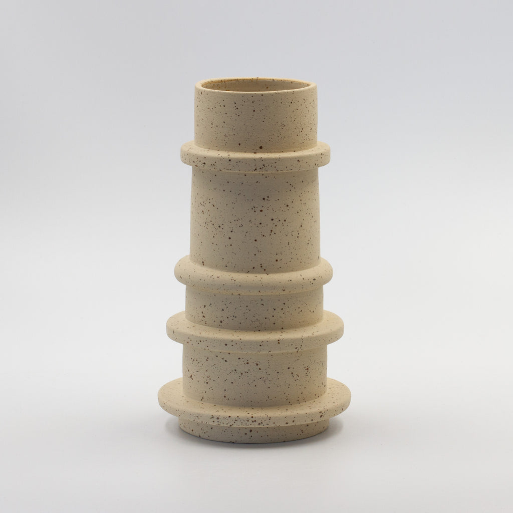 Tall Speckled Spindle Vase